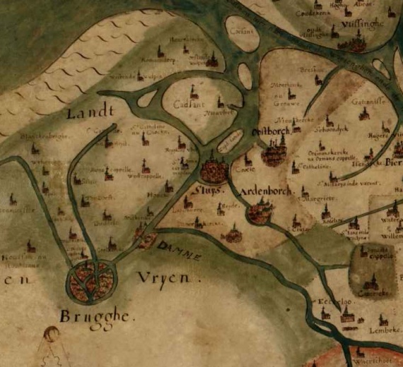 17de-eeuwse voorstelling van Vlaanderen en Zeeland in de 14de eeuw